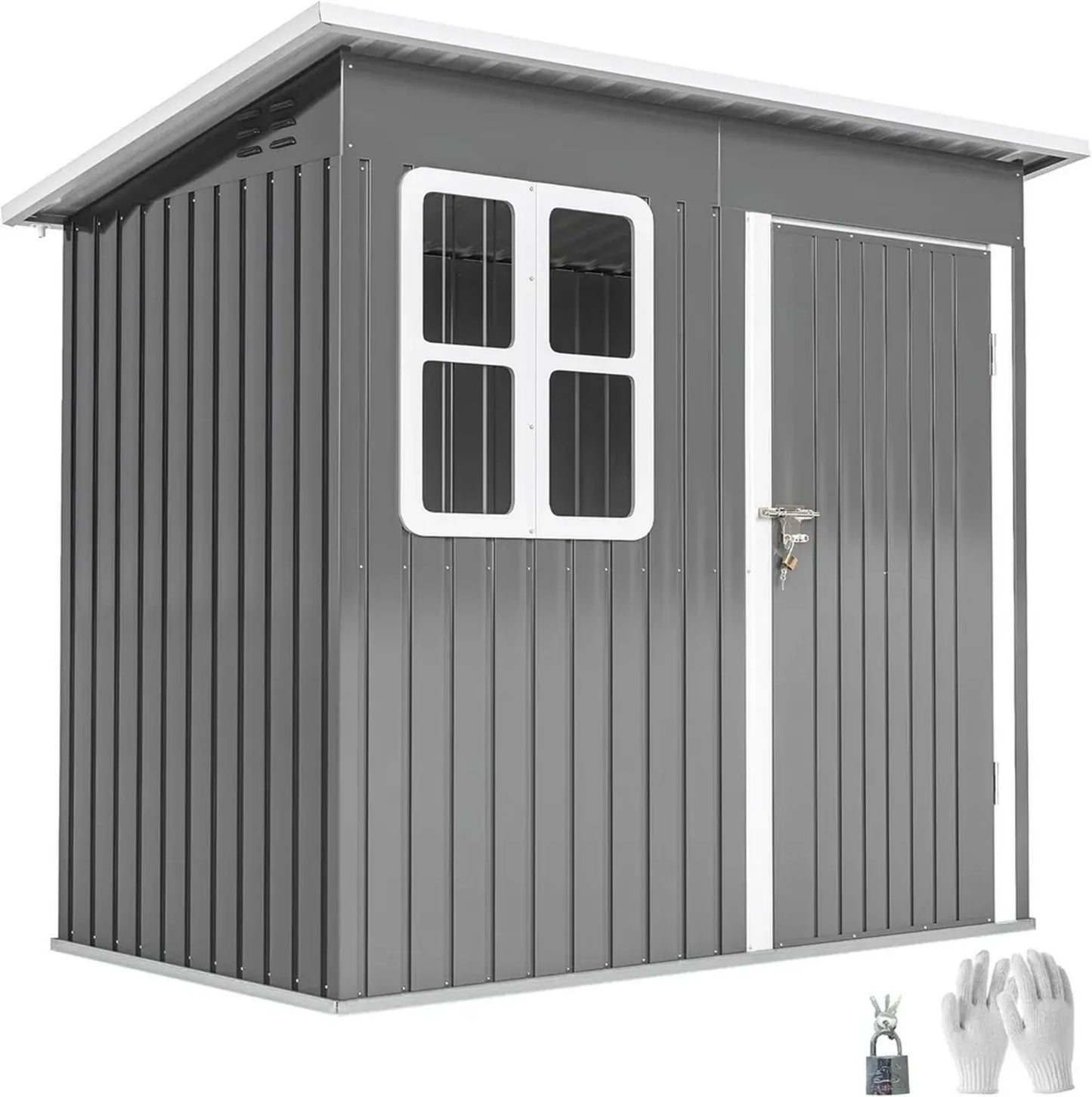 Abri de Jardin Outsunny 2,55 m² en Acier avec Fenêtre et Porte Verrouillable