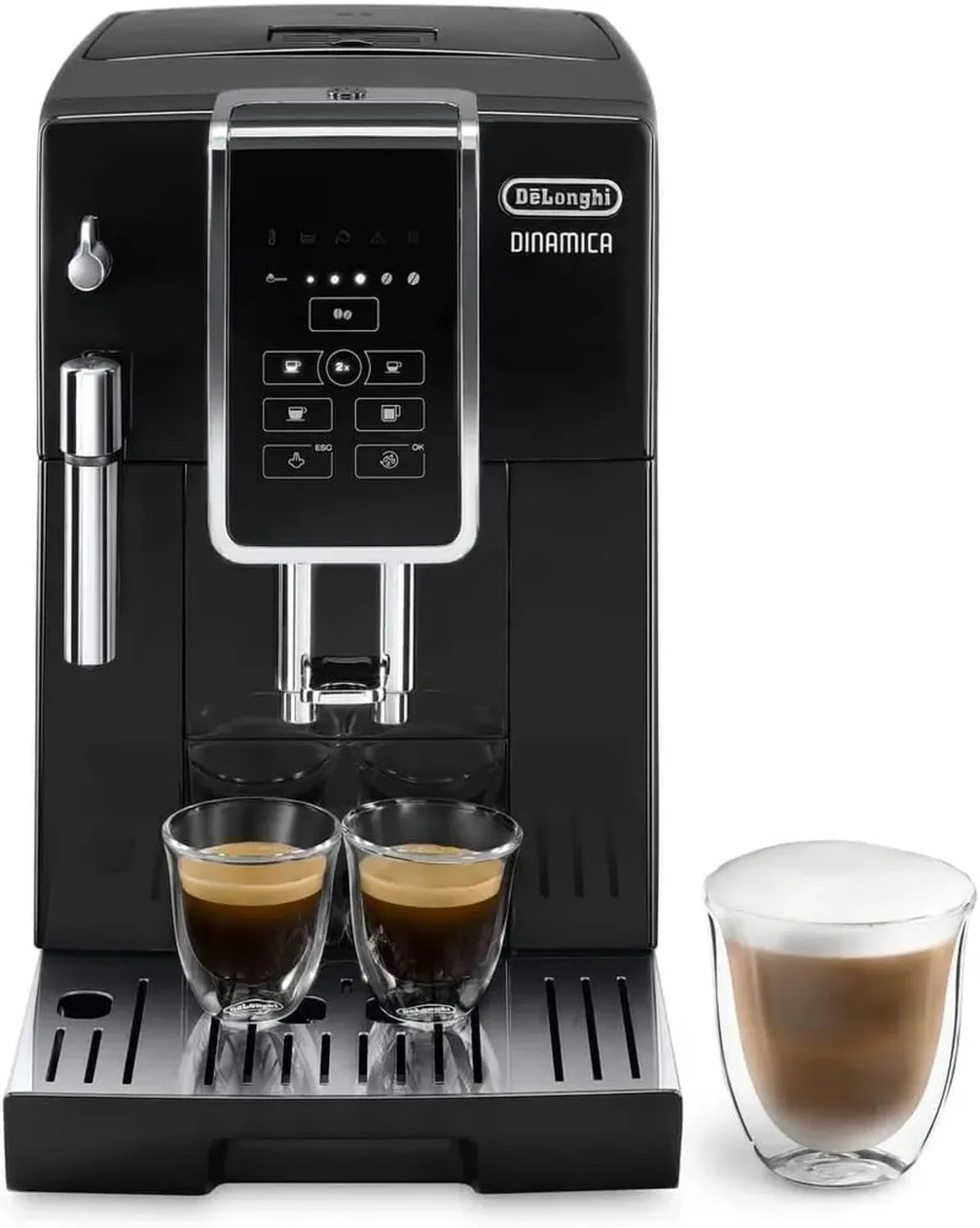 De'Longhi Dinamica Machine à Café Grains ECAM350.15.B, Expresso et Cappuccino, Noir