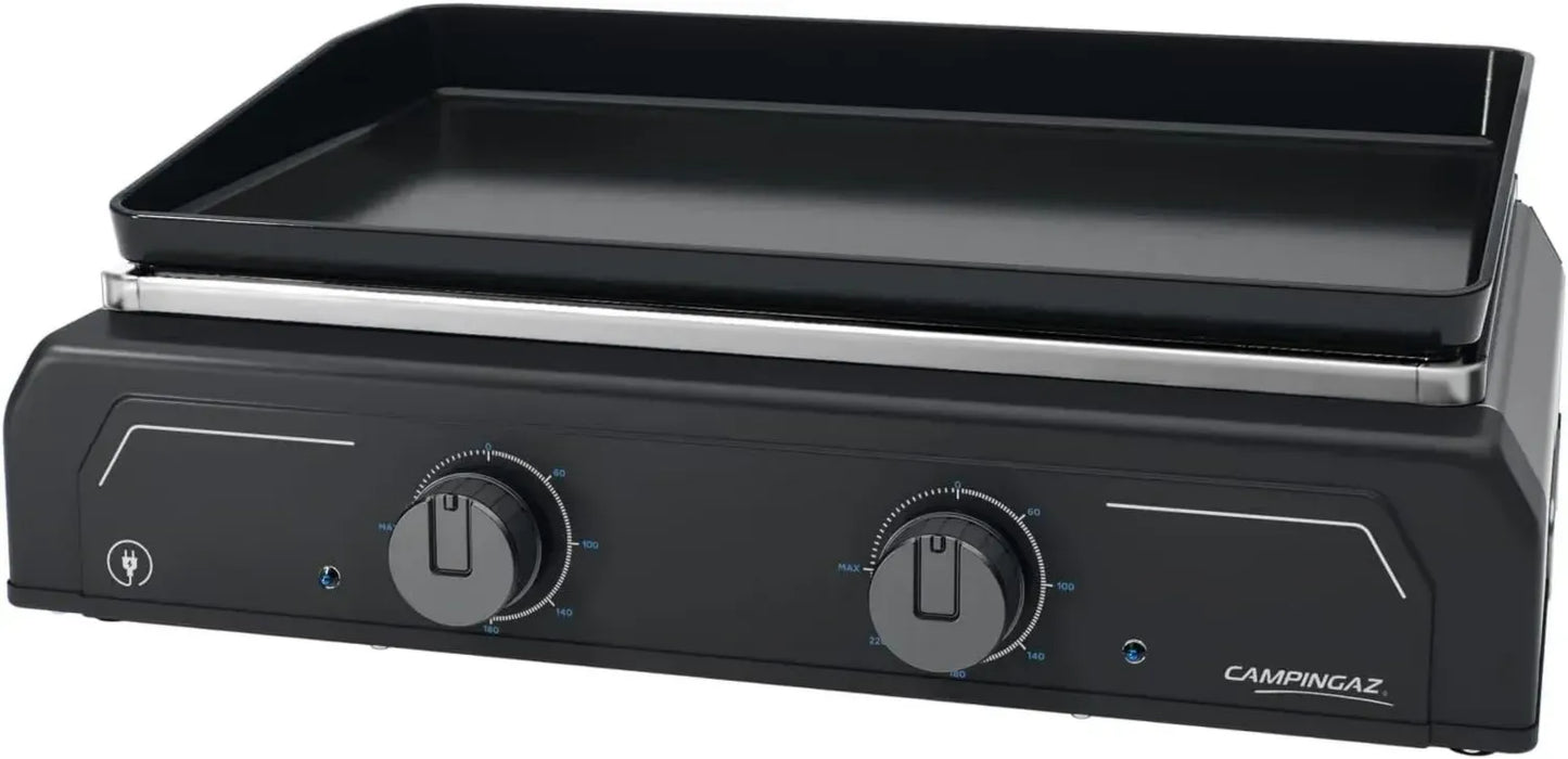 Plancha Électrique Campingaz 2 Zones, Plaque Fonte, 3400W, Noir