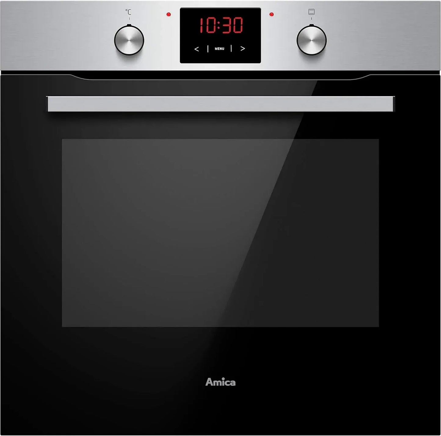 Four encastrable Amica ABE 9430 E inox avec chaleur tournante, minuterie et nettoyage vapeur
