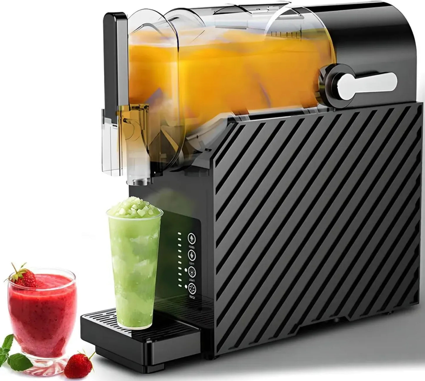 Sorbetière Automatique 1,8L, 200W avec Écran LED, 6 Programmes, Auto-nettoyante, Sans Glace pour Maison et Commerce