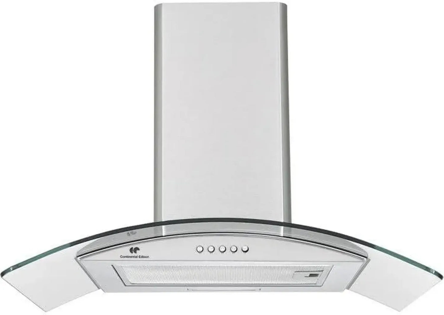Hotte aspirante moderne en inox et verre 60 cm Classe A