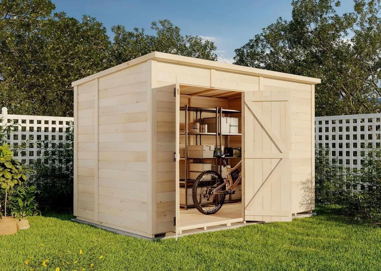 Abri de Jardin en Bois Storehaus avec Toit Monopente - Remise à Outils Extérieure 12 mm