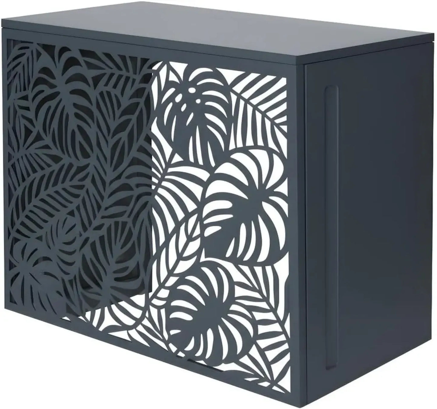 Cache Climatiseur Extérieur en Métal 105x90x66,5 - Protection et Réduction du Bruit - Anthracite