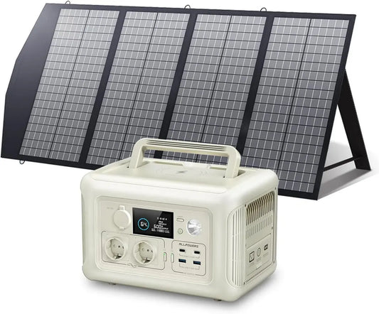 Générateur Solaire Portable ALLPOWERS R600, 299Wh, Panneaux 140W, Charge Rapide Sans Fil, UPS, Camping Extérieur