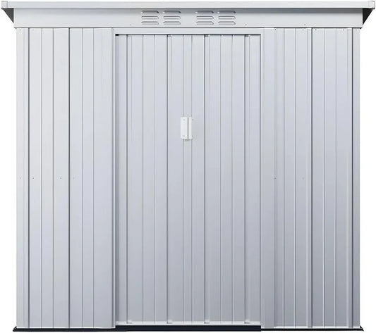 Abri de Jardin en Acier Galvanisé Gris 2,32 m² - Modèle Acamar