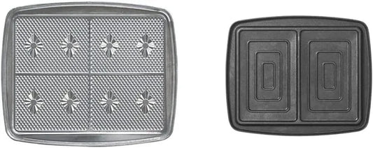 Lagrange Plaques à Gaufrettes Antiadhésives pour Gaufrier Super 2, Lot de 2, Noir