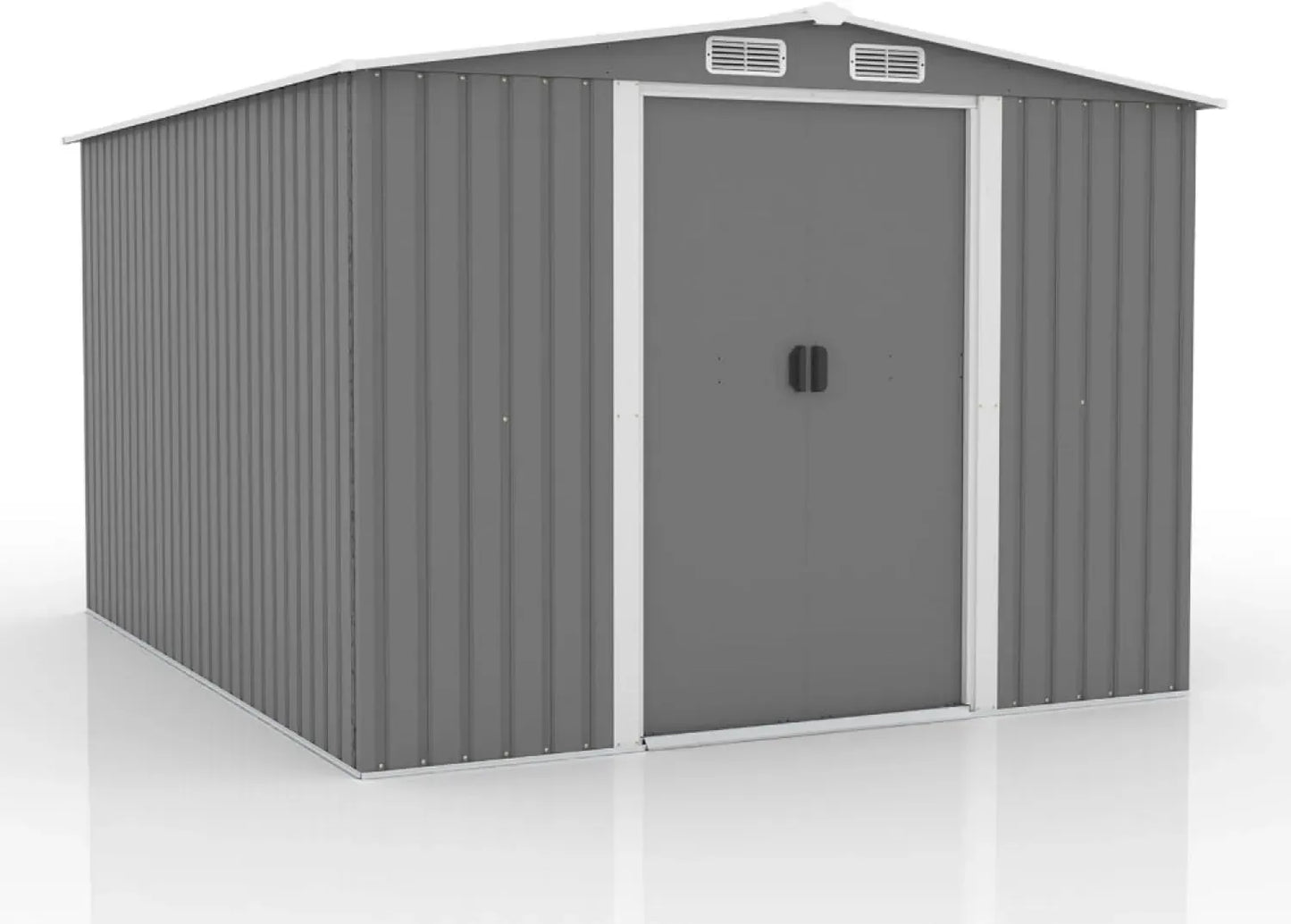 Abri de Jardin Métallique 8.08 m² Jura - Stockage Outils et Vélos