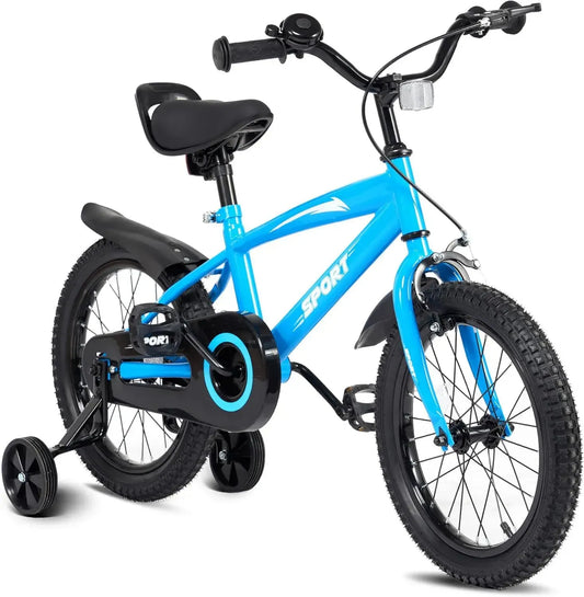 Vélo Enfant 14 Pouces BODIOO avec Roues Stabilisatrices, Cadre Robuste, Siège Réglable et Double Frein