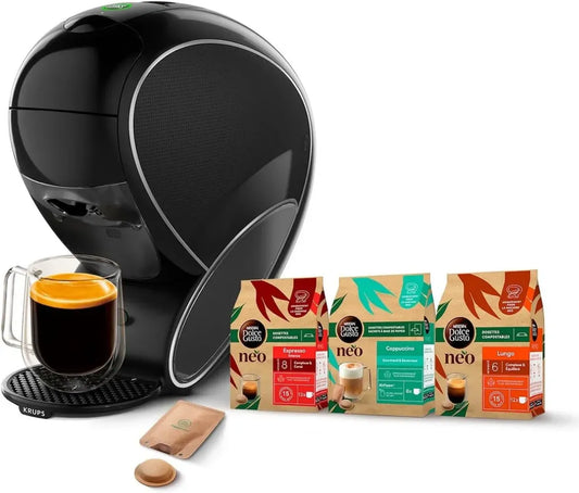 Machine à Café Dolce Gusto NEO par Krups avec Dosettes Compostables - Espresso, Lungo, Cappuccino