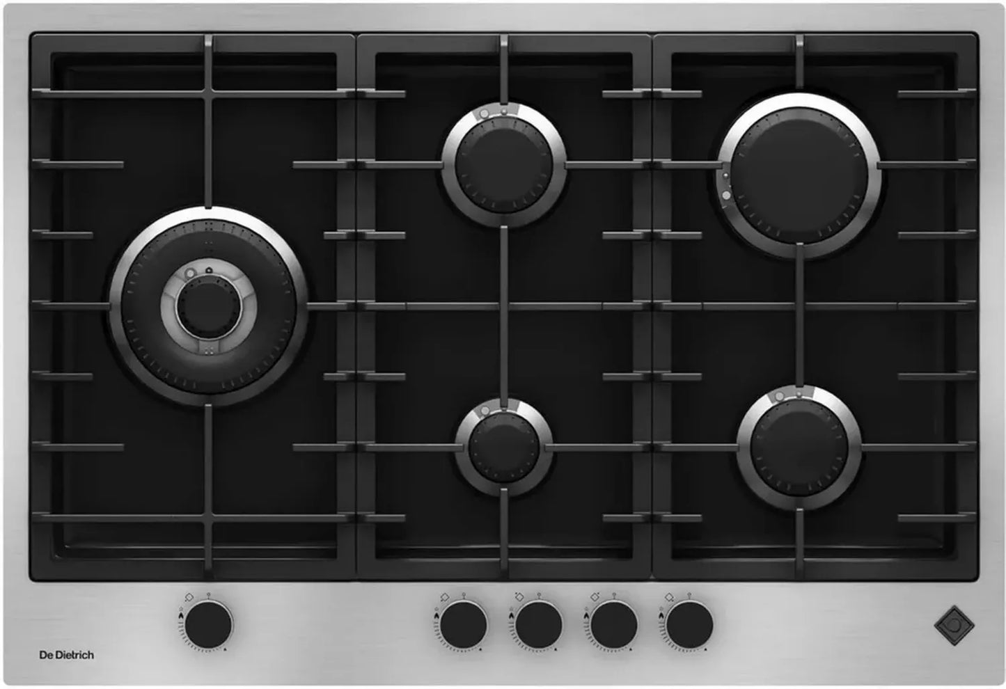 Cuisinière à Gaz De Dietrich DPE4729XF, Design Inox et Noir, Collection Platinum