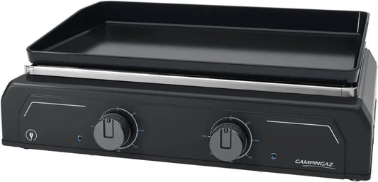 Plancha Électrique Campingaz 2 Zones, Plaque Fonte, 3400W, Noir
