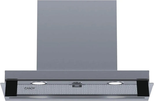 Candy Hotte Intégrée 60 cm, 3 Vitesses, 620 m3/h, Anti-retour, Filtre Charbon, LED, Inox