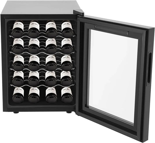 Cave à Vin Compacte 20 Bouteilles avec Écran Tactile LED, Protection Anti-UV, Température de 12 à 18°C