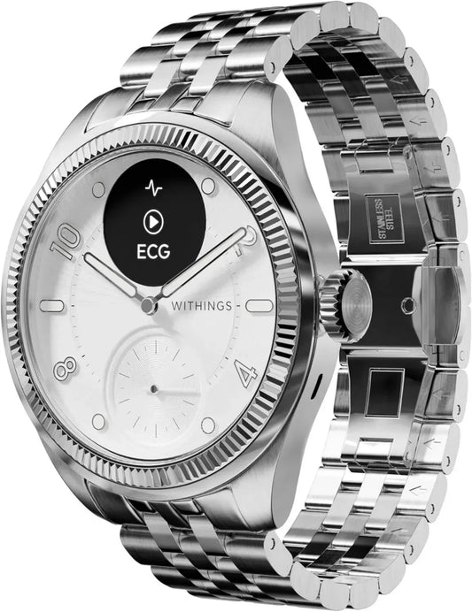 Withings ScanWatch Nova, Montre Intelligente Santé ECG, Oxymètre, Suivi Température & Sommeil, Santé Respiratoire & Cycle Féminin, 35 Jours d'Autonomie