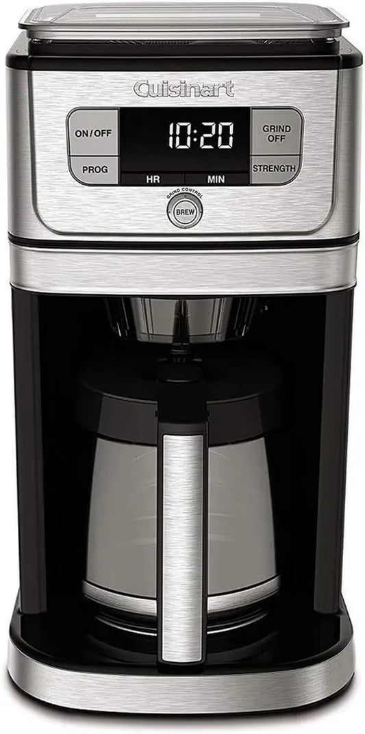 Cafetière Automatique Cuisinart DGB-800 avec Moulin Intégré, 12 Tasses, Argent