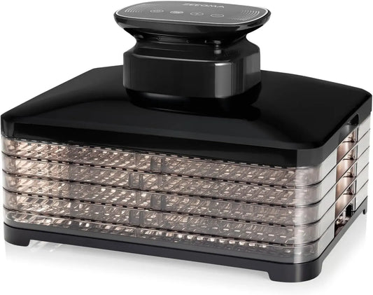 Déshydrateur Alimentaire Électrique ZEEGMA Dry Chef Pro, 400W, 5 Niveaux Amovibles, Température Réglable 35-70°C, Minuterie 72h, Écran LED