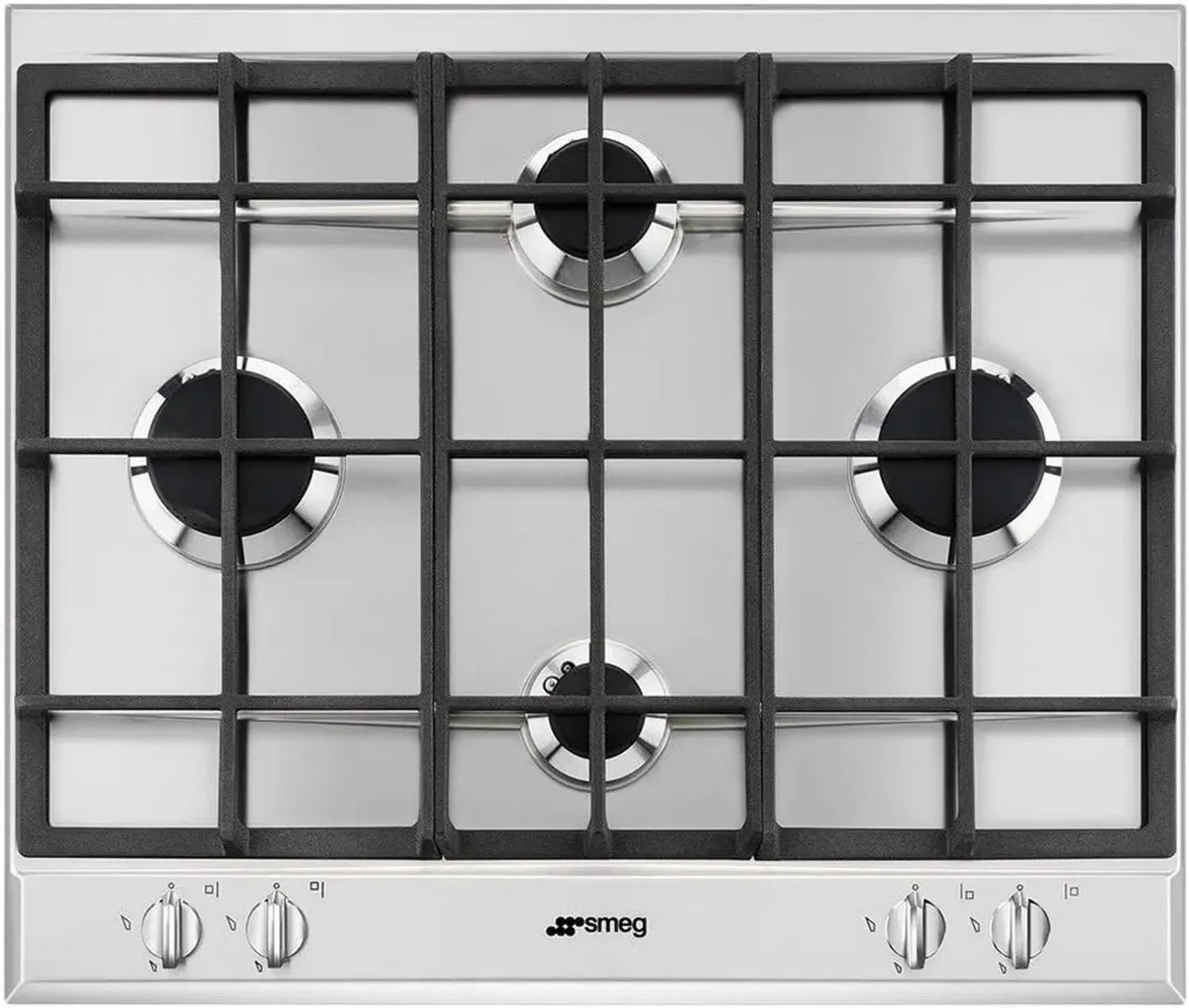 Plaque de Cuisson à Gaz Smeg P260 X GH, 60 cm, Inox