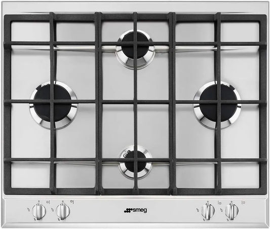 Plaque de Cuisson à Gaz Smeg P260 X GH, 60 cm, Inox