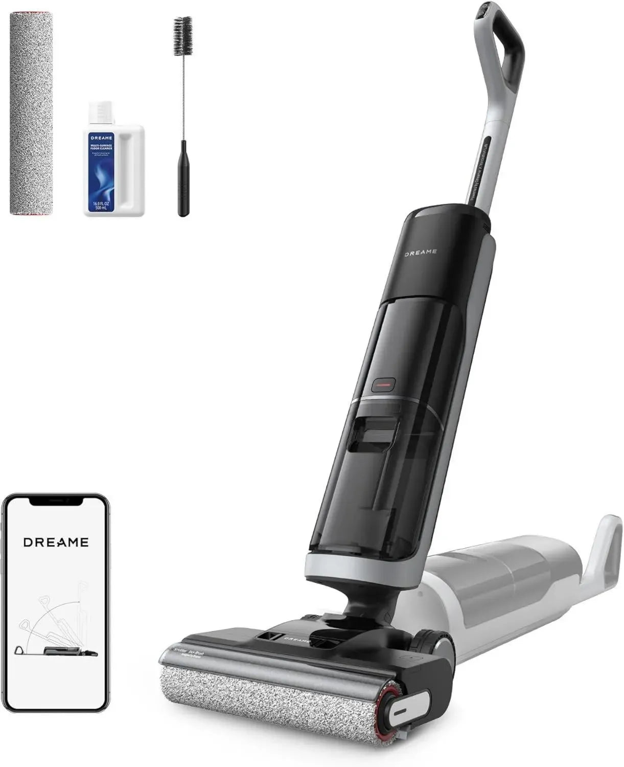 Aspirateur Laveur Dreame H14 AE, Puissance 18 000 Pa, Nettoyage à l'Eau Propre, Double Brosses Anti-Enchevêtrement, Température de Séchage 60°C, Détection Automatique de Saleté
