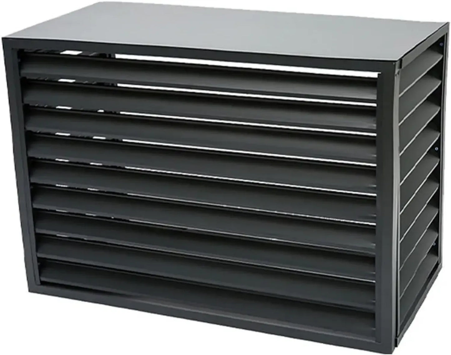 Écran de Protection pour Climatiseur Extérieur, Aluminium Décoratif, Toutes Saisons, Gris 100x70x50 cm