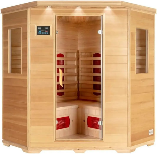 Cabine Infrarouge Deluxe pour 2-4 Personnes avec Radiateurs Céramiques